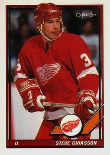 #508 Steve Chiasson - Detroit Red Wings - 1991-92 O-Pee-Chee Hockey