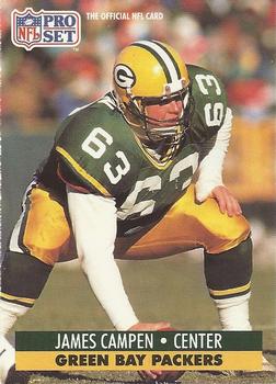 #508 James Campen - Green Bay Packers - 1991 Pro Set Football