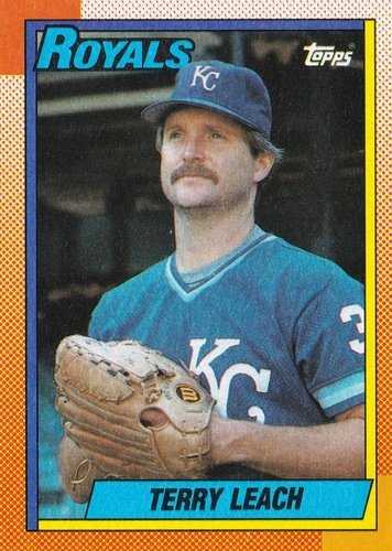 #508 Terry Leach - Kansas City Royals - 1990 Topps Baseball