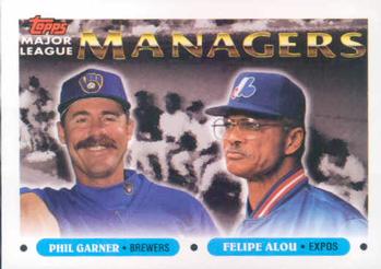 #508 Phil Garner / Felipe Alou - Milwaukee Brewers / Montreal Expos - 1993 Topps Baseball