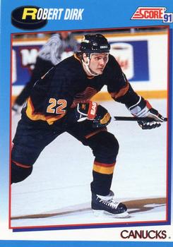 #508 Robert Dirk - Vancouver Canucks - 1991-92 Score Canadian Bilingual Hockey