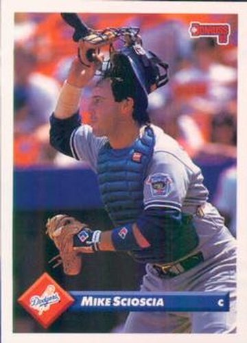 #508 Mike Scioscia - Los Angeles Dodgers - 1993 Donruss Baseball