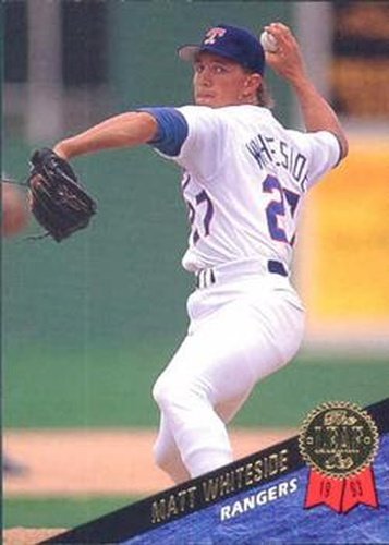 #508 Matt Whiteside - Texas Rangers - 1993 Leaf Baseball