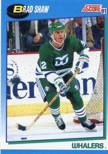 #509 Brad Shaw - Hartford Whalers - 1991-92 Score Canadian Hockey