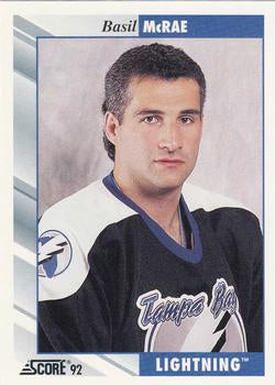 #509 Basil McRae - Tampa Bay Lightning - 1992-93 Score USA Hockey