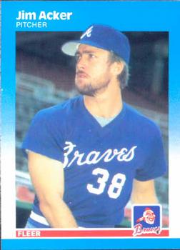 #509 Jim Acker - Atlanta Braves - 1987 Fleer Baseball