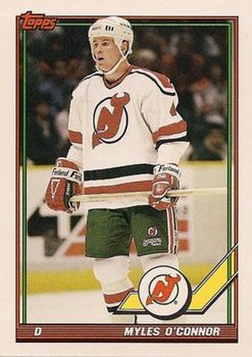 #509 Myles O'Connor - New Jersey Devils - 1991-92 Topps Hockey