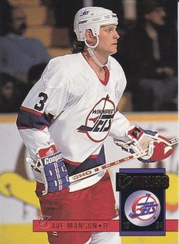 #509 Dave Manson - Winnipeg Jets - 1993-94 Donruss Hockey