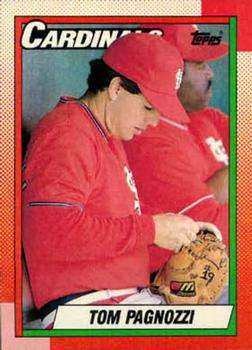 #509 Tom Pagnozzi - St. Louis Cardinals - 1990 Topps Baseball