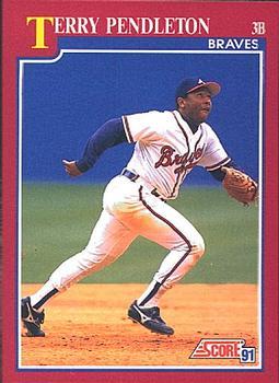 #50T Terry Pendleton - Atlanta Braves - 1991 Score Rookie & Traded Baseball
