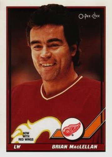 #50 Brian MacLellan - Detroit Red Wings - 1991-92 O-Pee-Chee Hockey