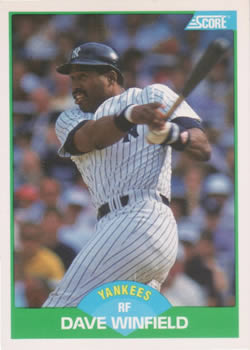 #50 Dave Winfield - New York Yankees - 1989 Score Baseball