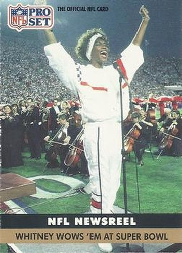 #350 Whitney Houston - - 1991 Pro Set Football