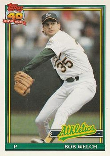 #50 Bob Welch - Oakland Athletics - 1991 O-Pee-Chee Baseball