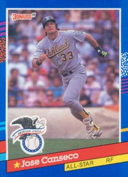 #50 Jose Canseco - Oakland Athletics - 1991 Donruss Baseball
