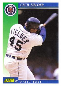 #50 Cecil Fielder - Detroit Tigers - 1992 Score Baseball