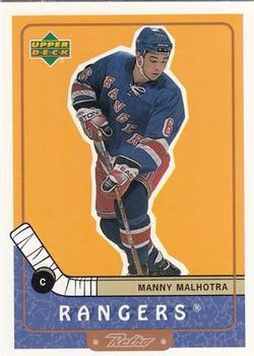 #50 Manny Malhotra - New York Rangers - 1999-00 Upper Deck Retro Hockey