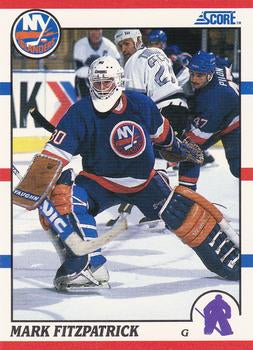 #50 Mark Fitzpatrick - New York Islanders - 1990-91 Score Hottest and Rising Stars Hockey