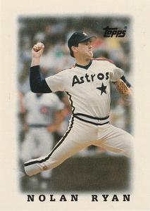 #50 Nolan Ryan - Houston Astros - 1988 Topps Major League Leaders Minis Baseball