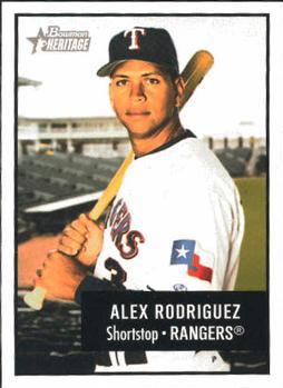 #50 Alex Rodriguez - Texas Rangers - 2003 Bowman Heritage Baseball