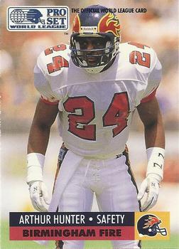 #50 Arthur Hunter - Birmingham Fire - 1991 Pro Set WLAF Football