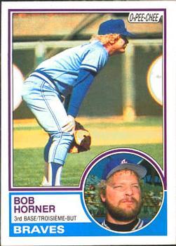 #50 Bob Horner - Atlanta Braves - 1983 O-Pee-Chee Baseball