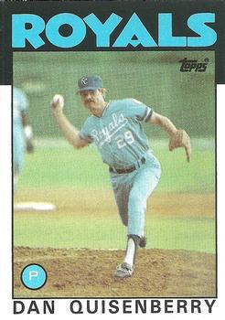 #50 Dan Quisenberry - Kansas City Royals - 1986 Topps Baseball