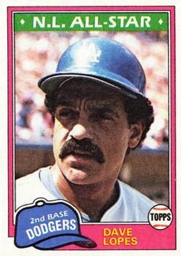 #50 Dave Lopes - Los Angeles Dodgers - 1981 Topps Baseball