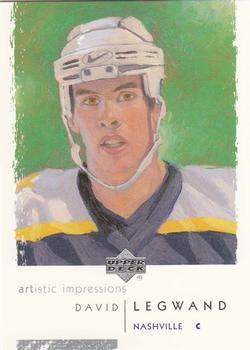 #50 David Legwand - Nashville Predators - 2002-03 UD Artistic Impressions Hockey