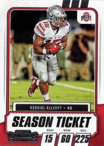 #50 Ezekiel Elliott - Ohio State Buckeyes - 2021 Panini Contenders Draft Picks Football
