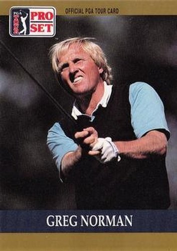 #50 Greg Norman - 1990 Pro Set PGA Tour Golf