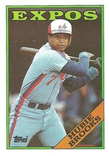 #50 Hubie Brooks - Montreal Expos - 1988 Topps Baseball