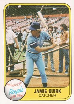 #50 Jamie Quirk - Kansas City Royals - 1981 Fleer Baseball