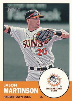 #50 Jason Martinson - Hagerstown Suns - 2012 Topps Heritage Minor League Baseball