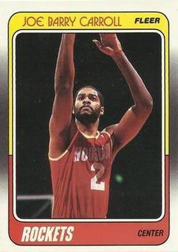 #50 Joe Barry Carroll - Houston Rockets - 1988-89 Fleer Basketball