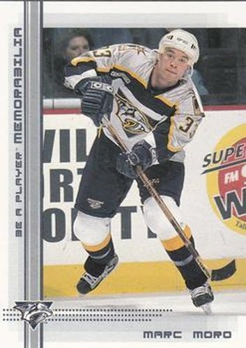 #50 Marc Moro - Nashville Predators - 2000-01 Be a Player Memorabilia Hockey