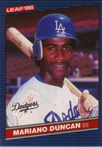 #50 Mariano Duncan - Los Angeles Dodgers - 1986 Leaf Baseball