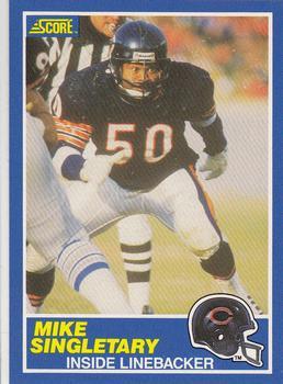 #50 Mike Singletary - Chicago Bears - 1989 Score Football