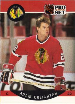 #50 Adam Creighton - Chicago Blackhawks - 1990-91 Pro Set Hockey
