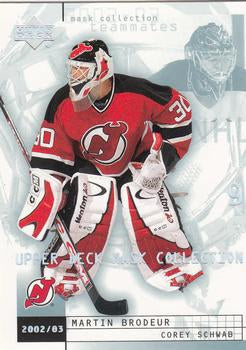 #50 Martin Brodeur / Corey Schwab - New Jersey Devils - 2002-03 Upper Deck Mask Collection Hockey