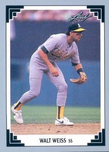 #50 Walt Weiss - Oakland Athletics - 1991 Leaf Baseball