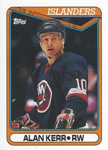#50 Alan Kerr - New York Islanders - 1990-91 Topps Hockey