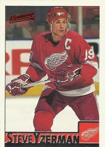 #21 Steve Yzerman - Detroit Red Wings - 1995-96 Bowman Hockey