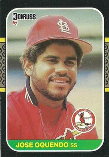 #510 Jose Oquendo - St. Louis Cardinals - 1987 Donruss Baseball