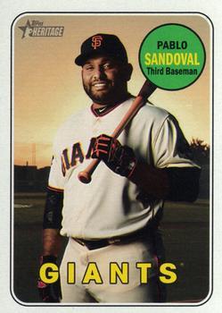 #510 Pablo Sandoval - San Francisco Giants - 2018 Topps Heritage Baseball
