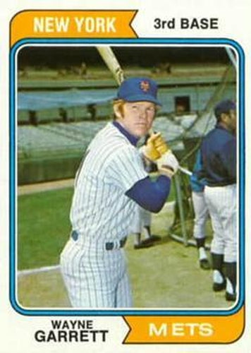 #510 Wayne Garrett - New York Mets - 1974 Topps Baseball