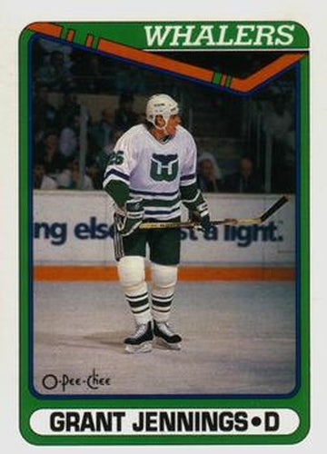 #510 Grant Jennings - Hartford Whalers - 1990-91 O-Pee-Chee Hockey