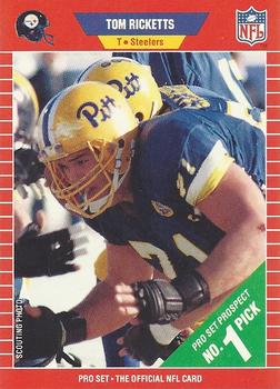 #510 Tom Ricketts - Pittsburgh Steelers - 1989 Pro Set Football