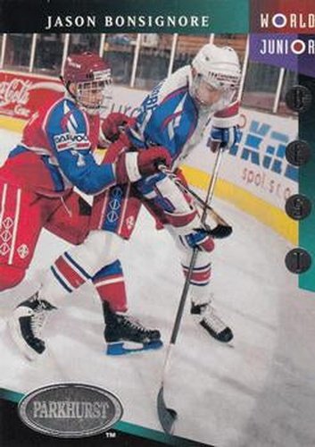 #510 Jason Bonsignore - USA - 1993-94 Parkhurst Hockey