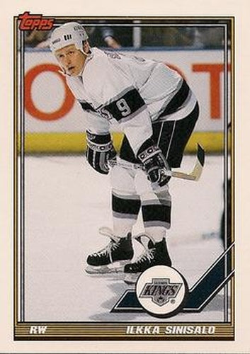 #510 Ilkka Sinisalo - Los Angeles Kings - 1991-92 Topps Hockey
